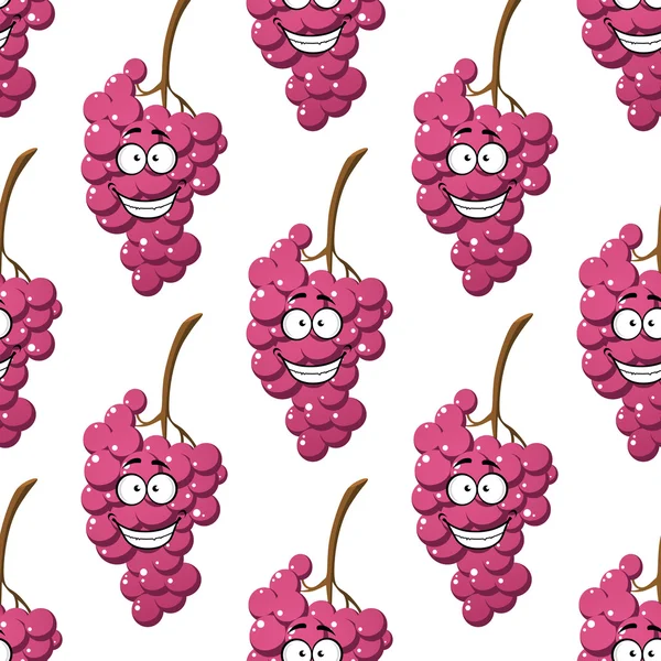Dibujos animados racimos de patrones sin fisuras las uvas — Vector ...