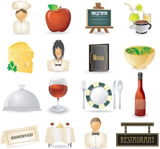 Dibujos animados restaurante icono de vector Vector icono ...