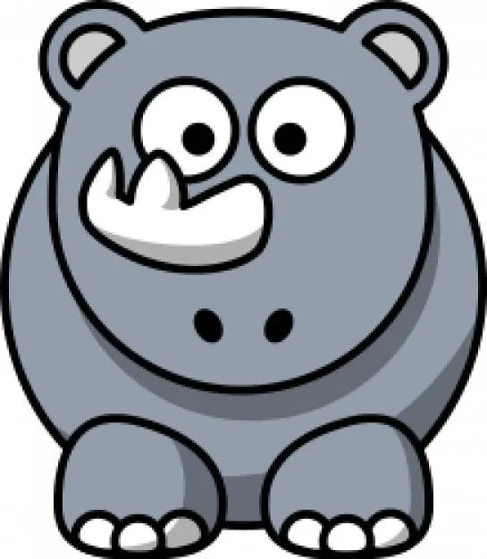 dibujos animados de rinoceronte | Descargar Vectores gratis