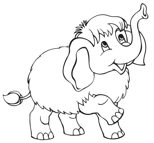 Dibujos animados del vector. mamut bebé pequeño — Vector stock ...
