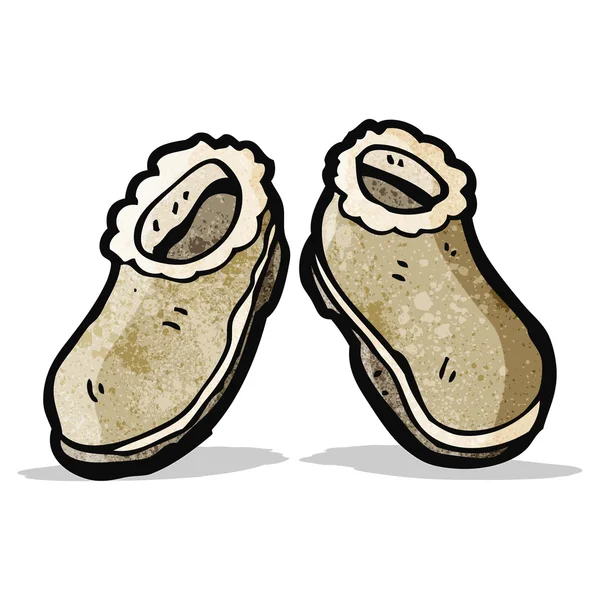 Dibujos animados de zapatos forrados de piel — Vector stock ...