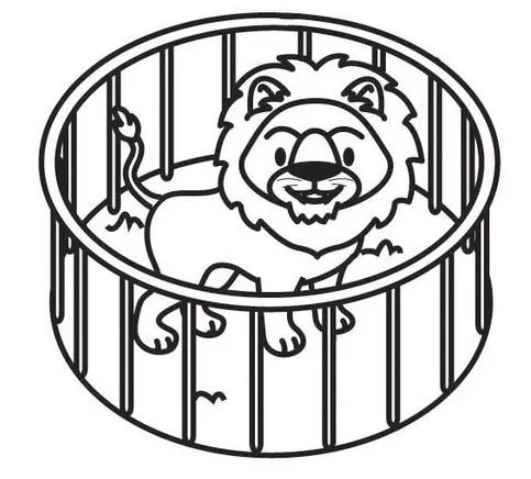 Dibujos de animales en jaulas para colorear - Imagui
