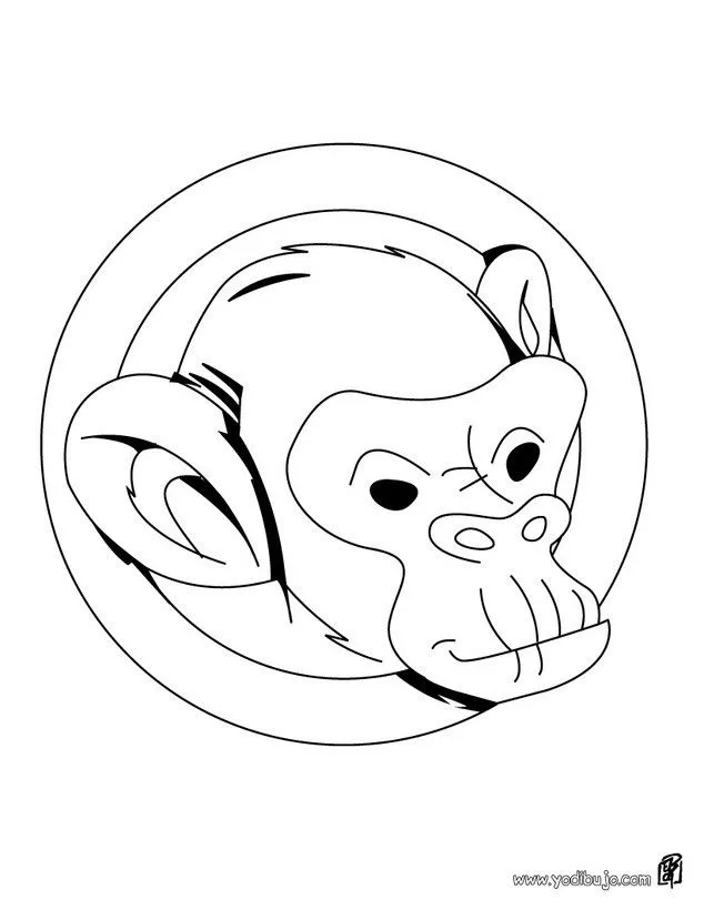 Dibujos ANIMALES DE LA JUNGLA para colorear, mono chimpance para ... Dibujos ANIMALES DE LA JUNGLA para colorear, mono chimpance para ...