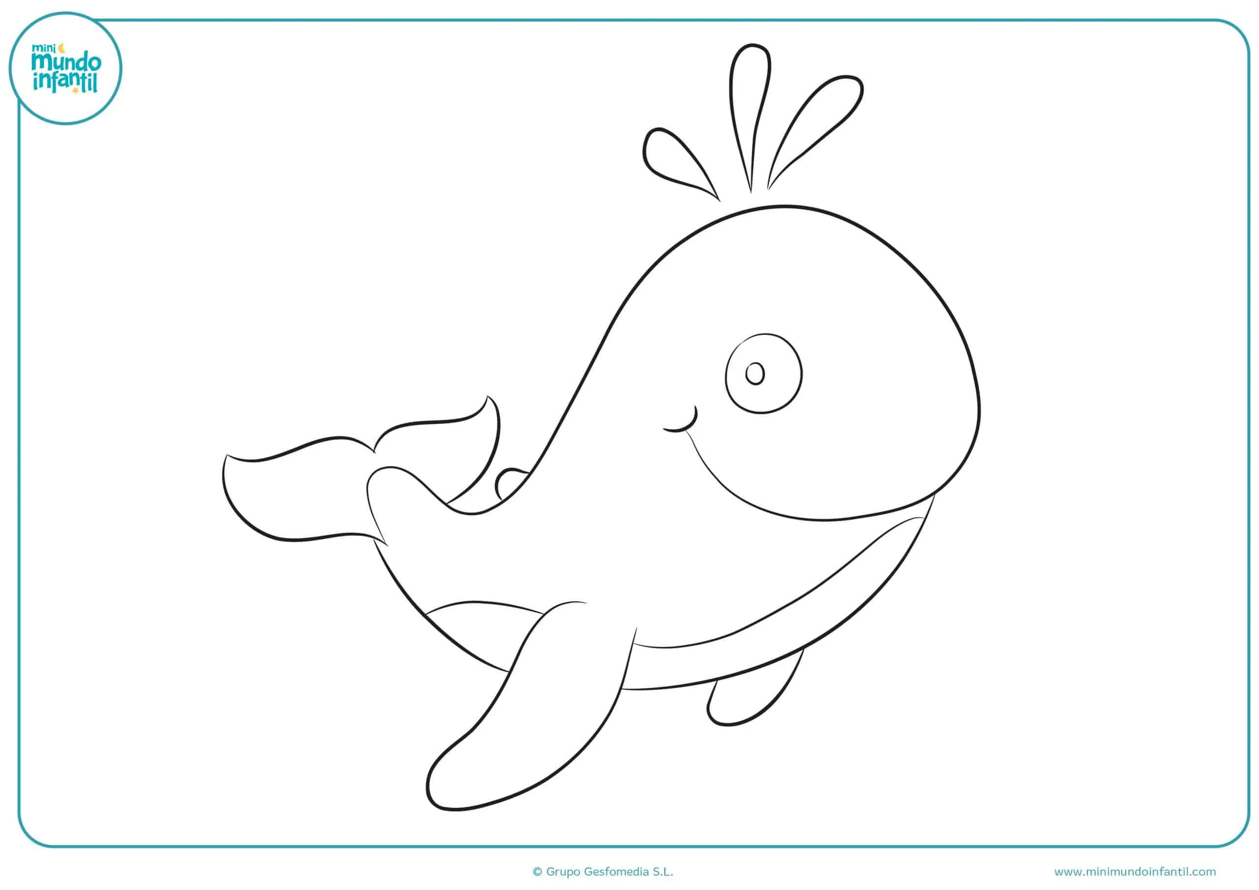 Dibujos de animales marinos para colorear - Mundo Primaria
