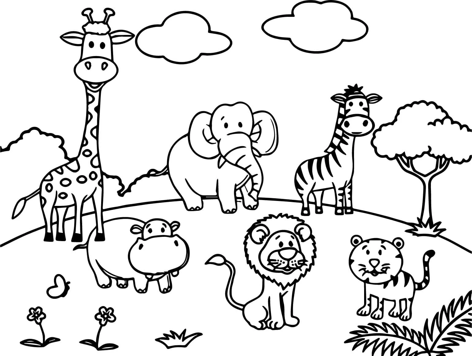 Dibujos de Animales de la Selva para Colorear - Wonder-day.com