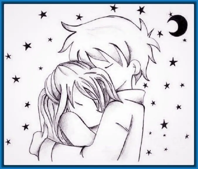 ▷ Dibujos de animes con frases de amor e Imágenes para Dibujar 