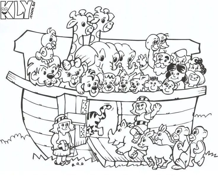 dibujos del arca de noe | Dibujos para colorear del arca de noe ...