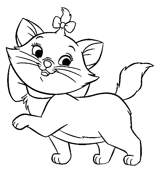 Dibujos de la gatita marie para colorear - Imagui