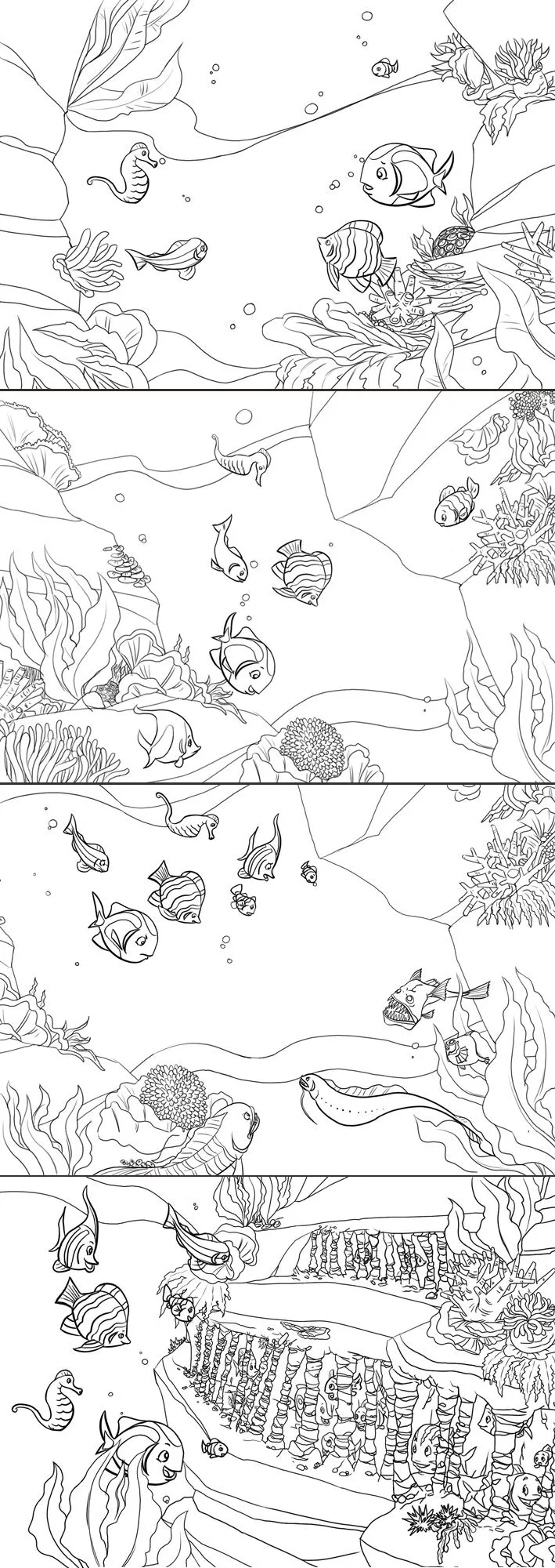 Dibujos de arrecifes de coral - Imagui