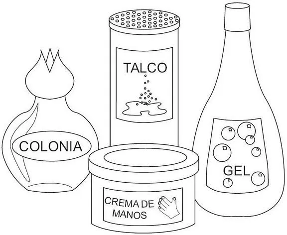 Dibujos de articulos de higiene personal para colorear - Imagui
