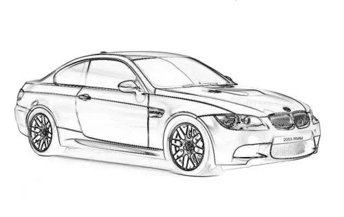 Dibujo de auto BMW M3 | Dibujos de Autos para Pintar | Dibujos ...