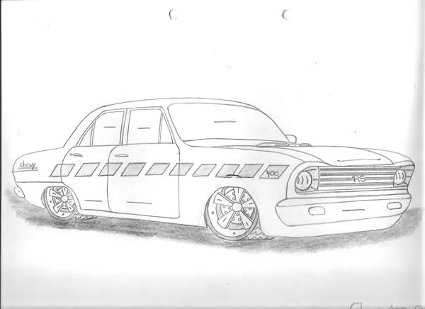 Dibujos de carros a lapiz faciles - Imagui