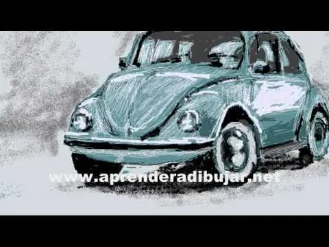 Dibujos de autos - Volkswagen escarabajo o Beetle - YouTube