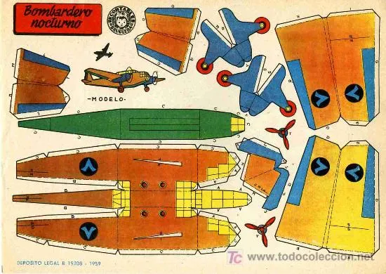 Aviones para armar de papel - Imagui