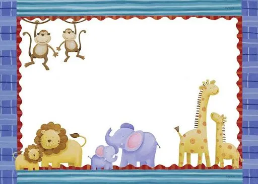 Tarjetas con bordes decorativos infantiles - Imagui