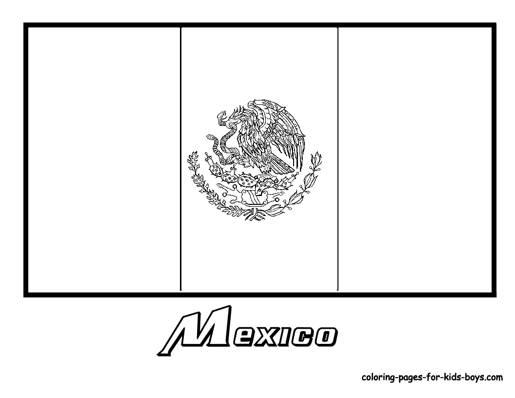 Dibujos de la Bandera de México para descargar, imprimir y pintar ... Dibujos de la Bandera de México para descargar, imprimir y pintar ...