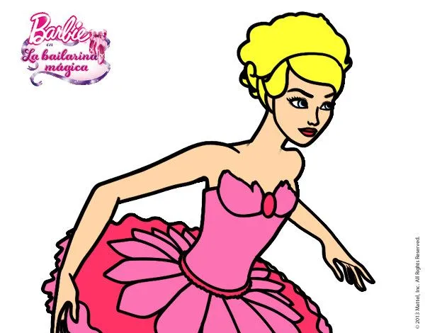 Dibujos de Barbie Bailarina Mágica para Colorear - Dibujos.net