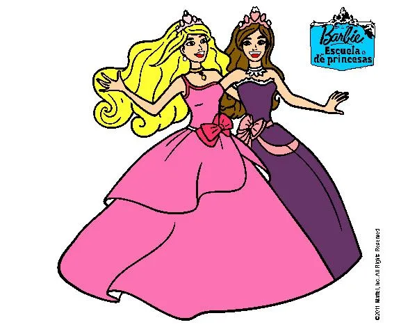 Dibujos de Barbie Escuela de princesas para Colorear - Dibujos.net