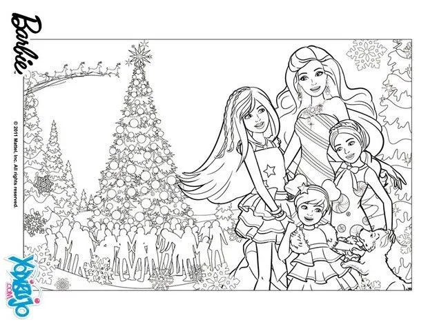 Dibujos de BARBIE en Una Navidad Perfecta para colorear : 16 ...