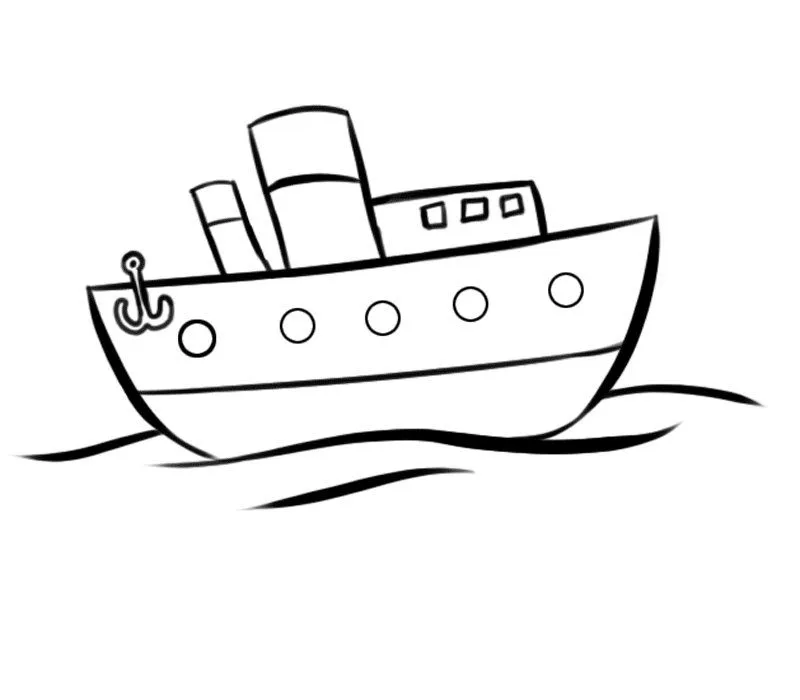 Dibujos de barco navegando en el mar para colorear