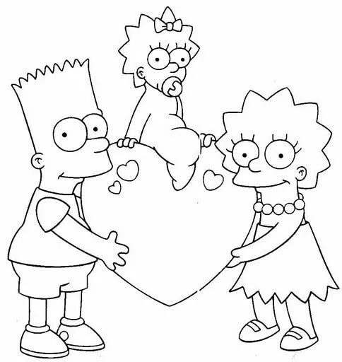 Dibujos de Bart Simpson para Pintar y Colorear, Dibujos para Pintar