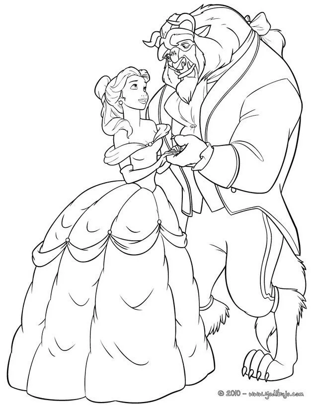 Dibujos LA BELLA Y LA BESTIA para colorear Disney, Baile de la ... Dibujos LA BELLA Y LA BESTIA para colorear Disney, Baile de la ...