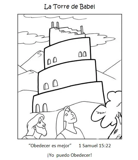 Dibujos biblicos para colorear de la torre de babel - Imagui