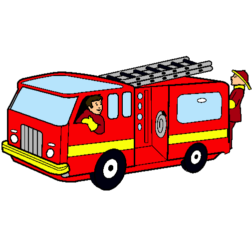 Carro de bomberos para dibujar a color - Imagui