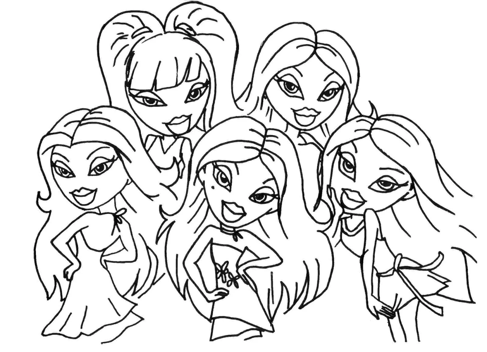 Dibujos de Bratz para colorear - 100 imágenes para imprimir gratis Dibujos de Bratz para colorear - 100 imágenes para imprimir gratis