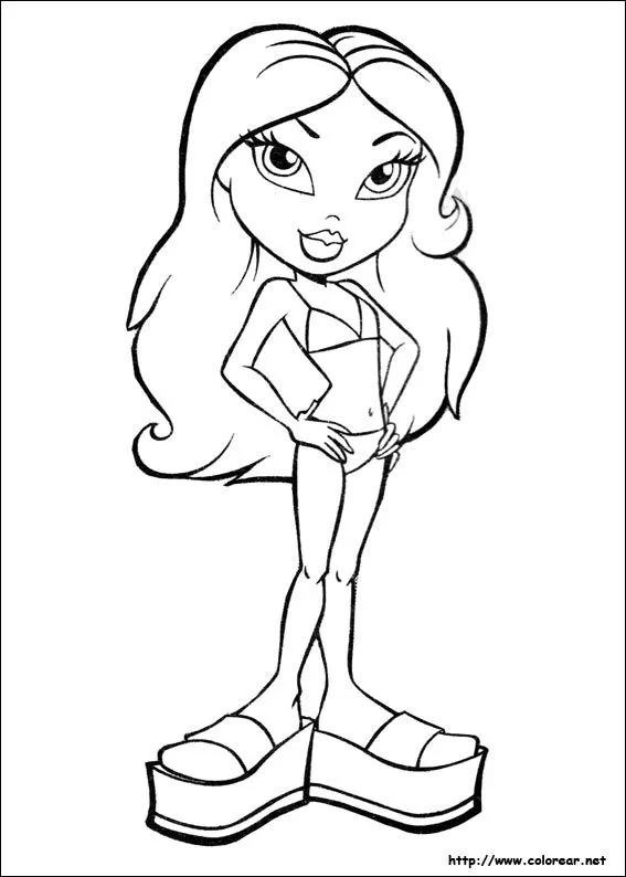 Dibujos de Bratz para colorear en Colorear.net Dibujos de Bratz para colorear en Colorear.net