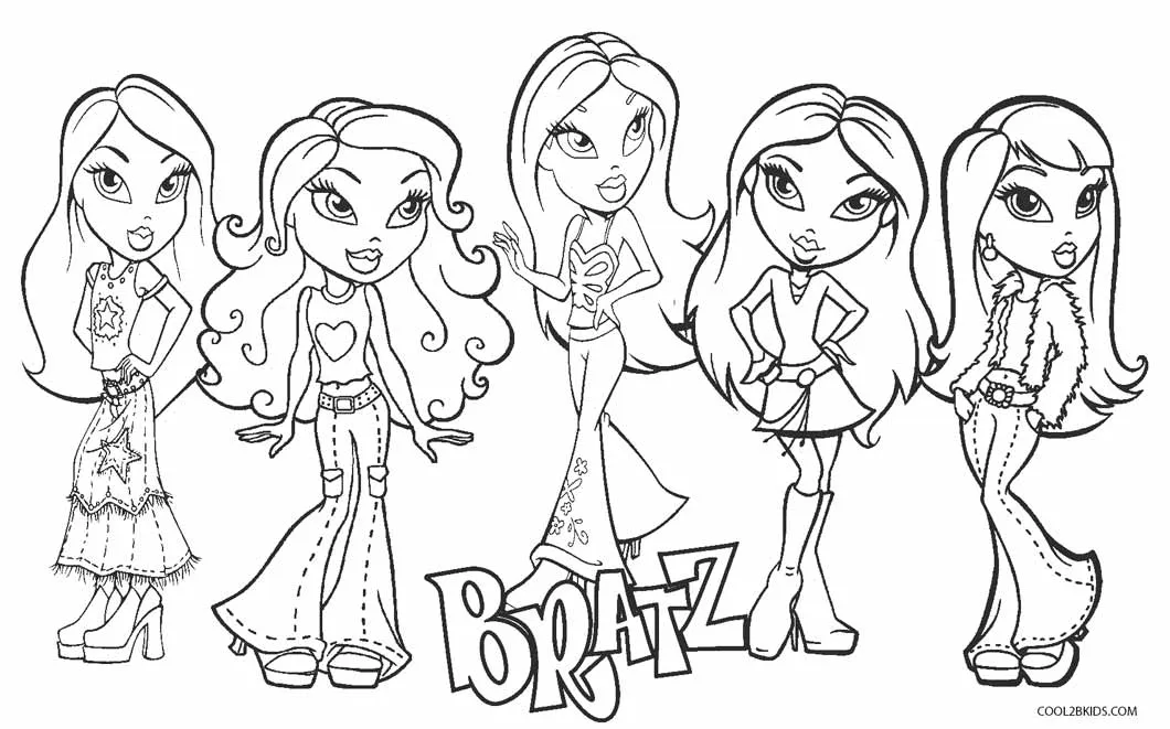 Dibujos de Bratz para colorear - Páginas para imprimir gratis Dibujos de Bratz para colorear - Páginas para imprimir gratis