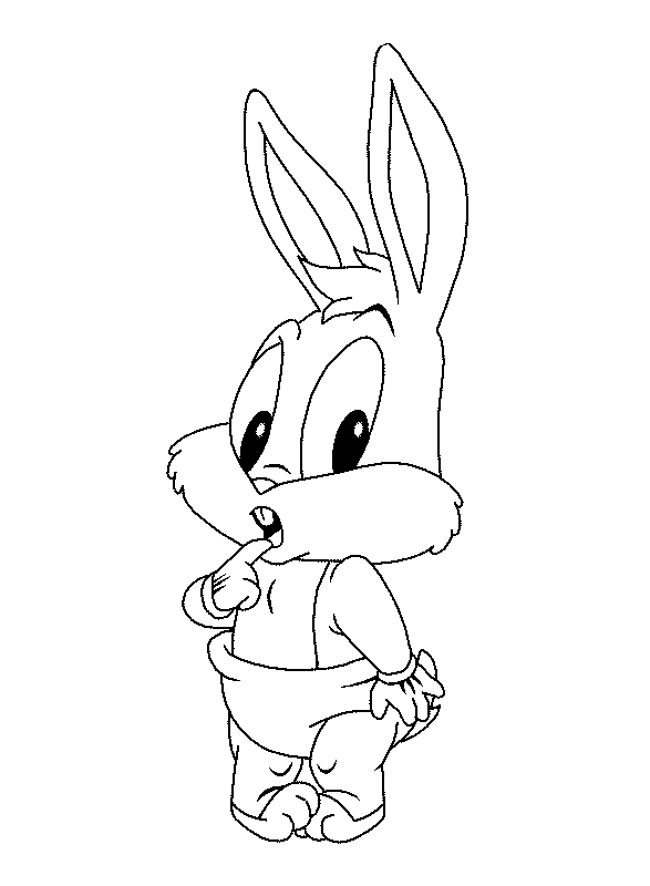 Dibujos de Bugs Bunny Bebe para colorear, pintar e imprimir gratis