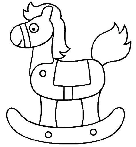 Dibujos caballos de madera para colorear - Imagui