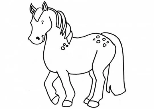 Dibujos de caballos fáciles para colorear | Colorear imágenes Dibujos de caballos fáciles para colorear | Colorear imágenes