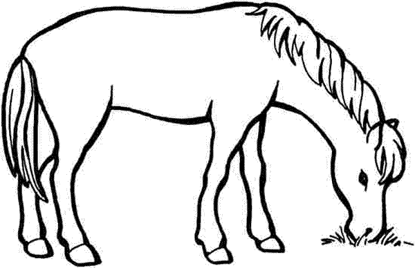 Dibujos de caballos fáciles para colorear | Colorear imágenes Dibujos de caballos fáciles para colorear | Colorear imágenes