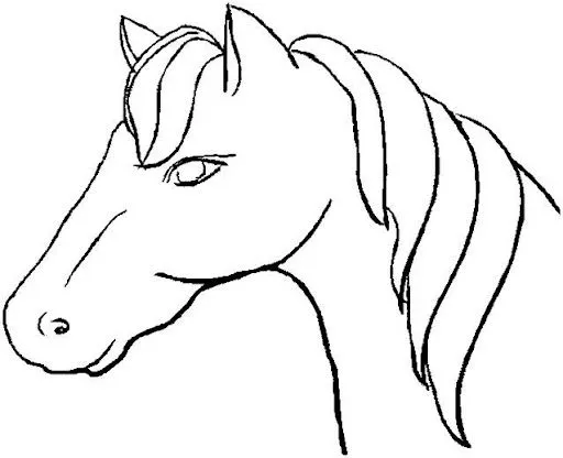 Dibujos de cabezas de caballos para colorear - Imagui