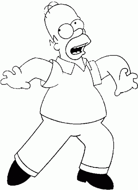 Dibujos para calcar faciles de los Simpson - Imagui