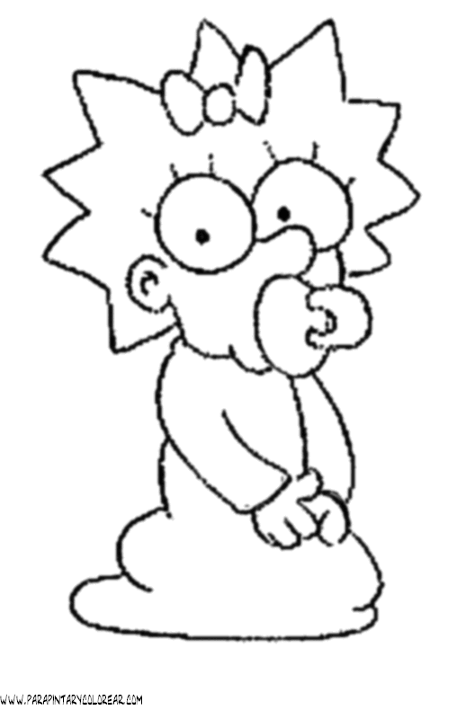 Dibujos para calcar faciles de los Simpson - Imagui
