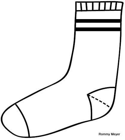 Dibujo de un calcetin para colorear - Imagui