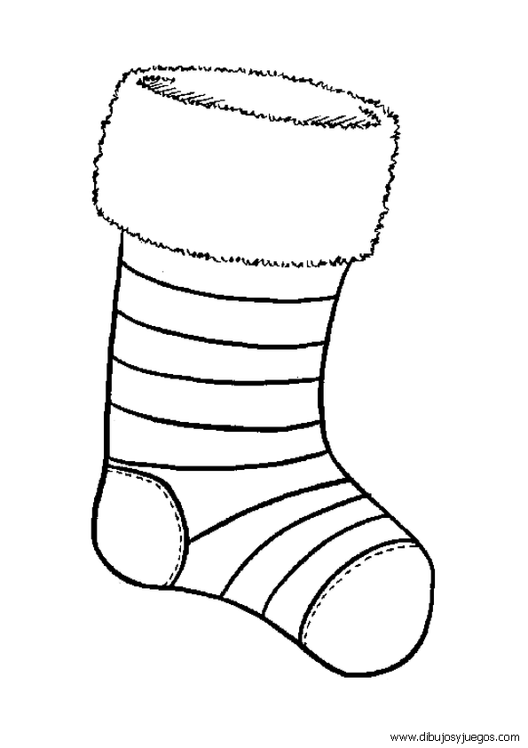 dibujos-calcetines-navidad-038 | Dibujos y juegos, para pintar y ...