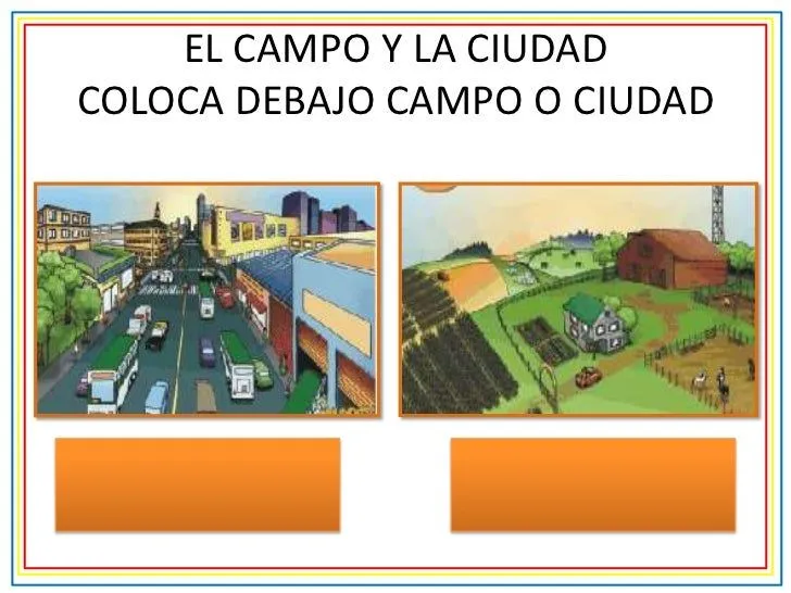 Diferencia entre el campo y la ciudad para niños - Imagui