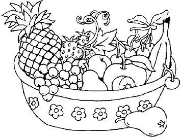 Frutas para colorear en ingles - Imagui