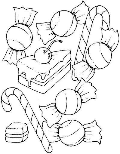 DIBUJOS DE CARAMELOS Y DULCES PARA COLOREAR DIBUJOS DE CARAMELOS Y DULCES PARA COLOREAR
