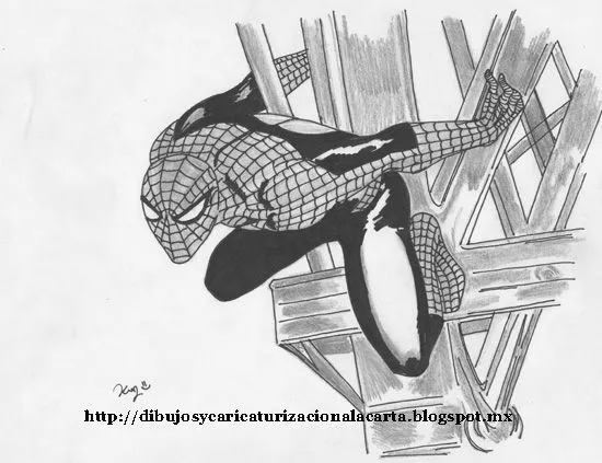 dibujos y caricaturizacion a la carta: The Amazing Spiderman a Lapiz