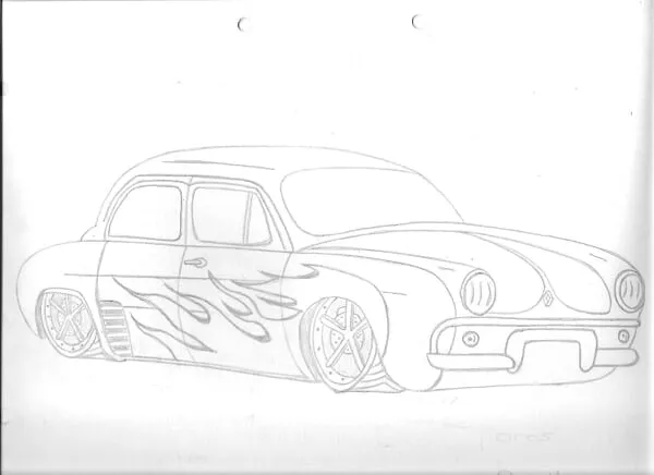 Dibujos de carros clasicos a lapiz - Imagui