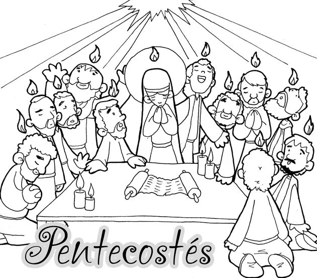 Dibujos para catequesis: PENTECOSTÉS