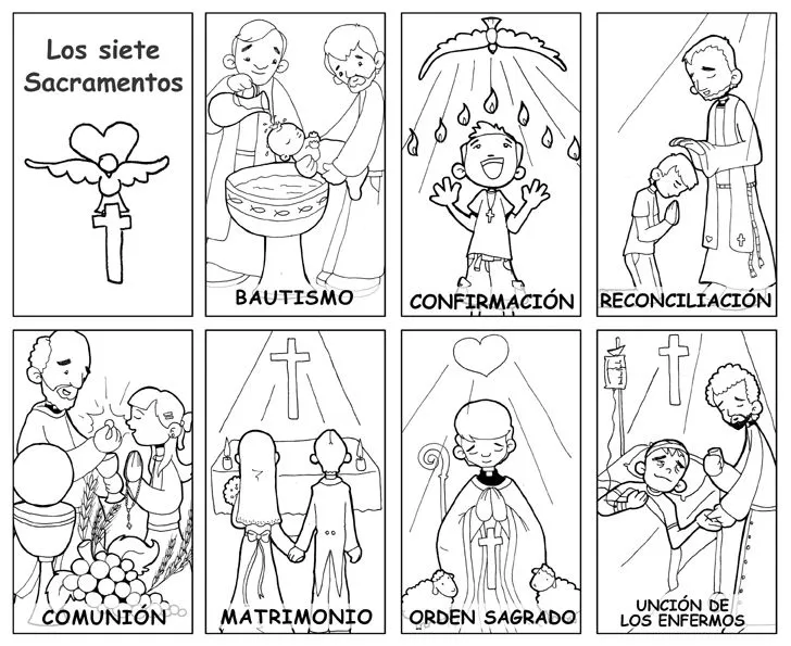 Dibujos para catequesis: LOS SACRAMENTOS