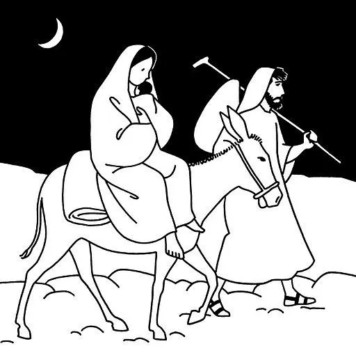 Dibujos Católicos : Imagenes de José y María buscando posada para ...