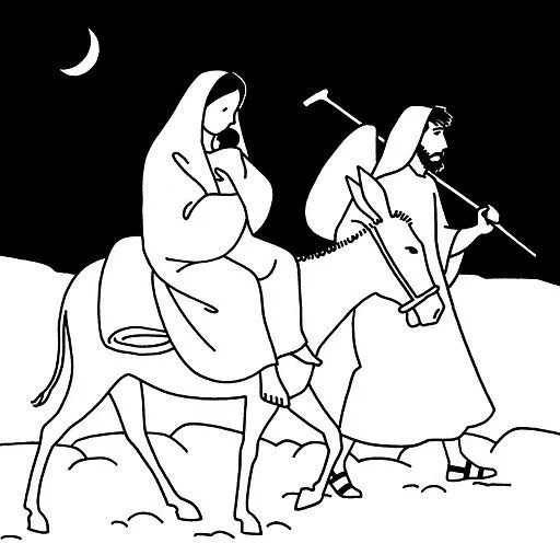 Dibujos Católicos : Imagenes de José y María buscando posada para ... Dibujos Católicos : Imagenes de José y María buscando posada para ...