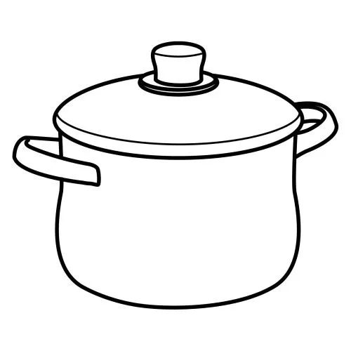 Fuego con una olla cocinando dibujo - Imagui